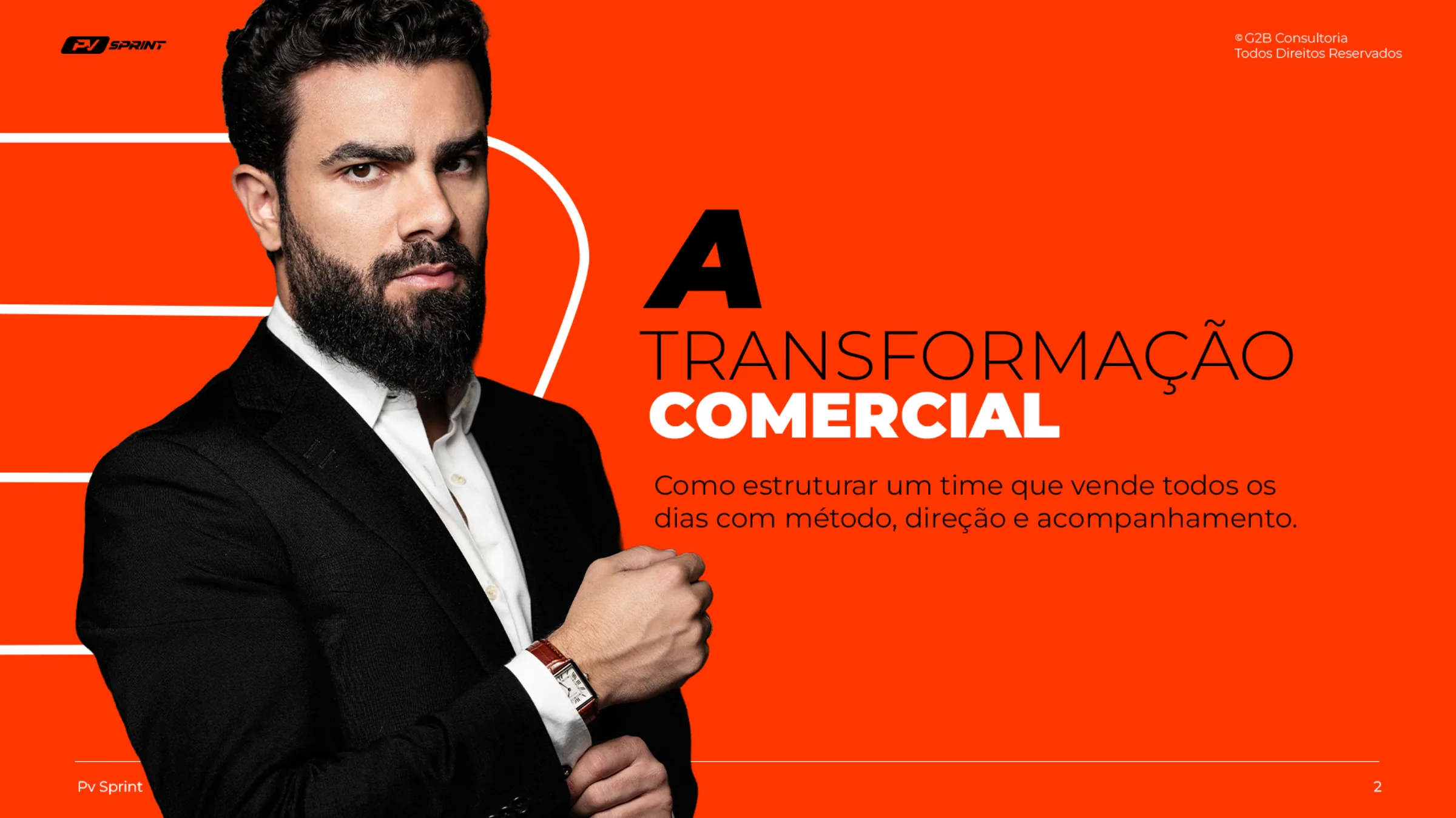 Gustavo Gomes apresentando a transformação comercial da PV Sprint
